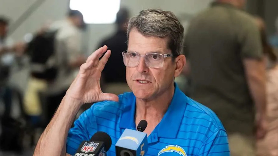 Los Angeles Chargers head coach Jim Harbaugh