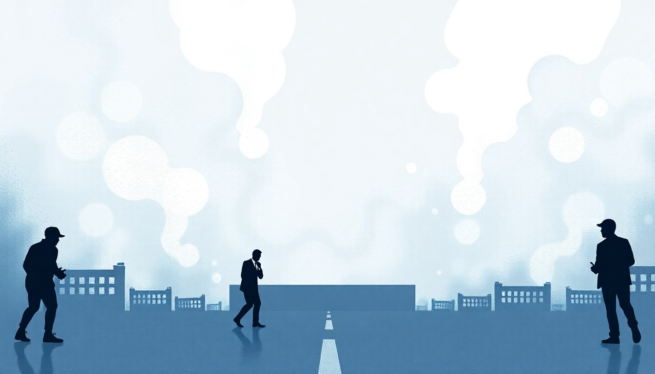 A conceptual illustration using a muted color palette of blues, grays, and whites to convey a sense of mystery and uncertainty surrounding the Buccaneers