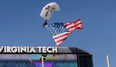 Skydiver Rescued After Crashing Into Scoreboard Before Virginia Tech Spring Game