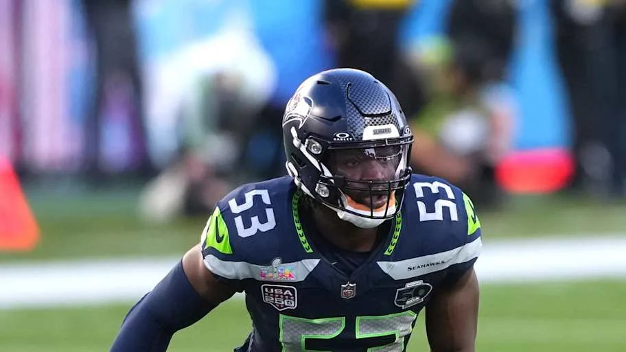 Seattle Seahawks linebacker Boye Mafe during the second quarter against the New England Patriots