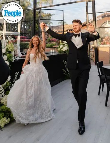 Katie Hoofnagle and Sam Darnold on their wedding dayCredit: Stephanie Lynn | @stephanielynn.co