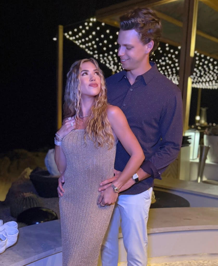 “After meeting 7.5 years ago in this place… all along there was some invisible string,” Gracie (pictured here with Derek in February) teased in an Instagram post last year. graciehunt/instagram