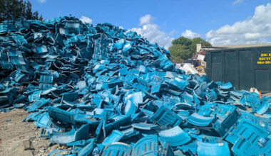 Old seats from EverBank Stadium sit in huge pile at recycling plant as ‘Stadium of the Future’ renovations ramp up