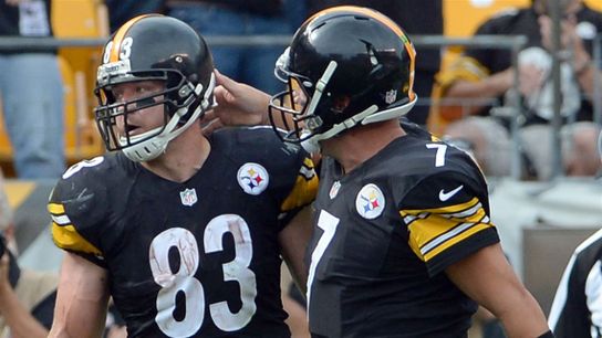 Steelers Ben Roethlisberger and Heath Miller
