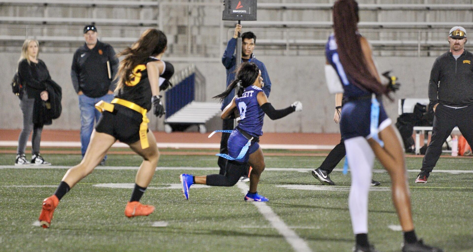 Trojans trounce Warriors flag football