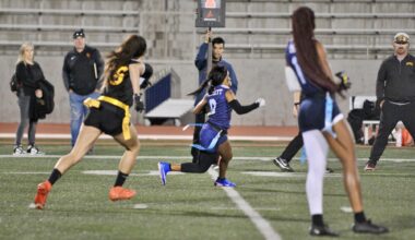 Trojans trounce Warriors flag football