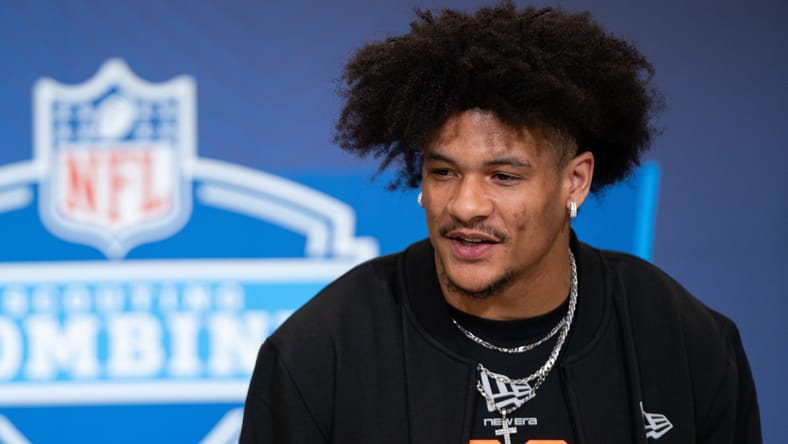 Washington WR Denzel Boston at the NFL Combine in 2026