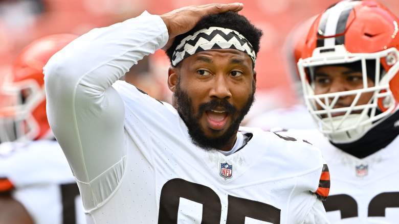 Defensive end Myles Garrett #95 of the Cleveland Browns