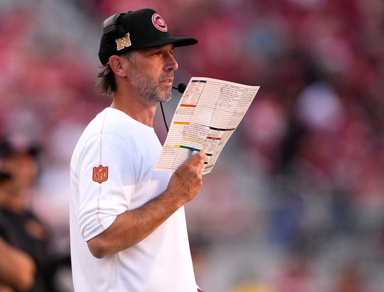San Francisco 49ers coach Kyle Shanahan during an NFL game.
