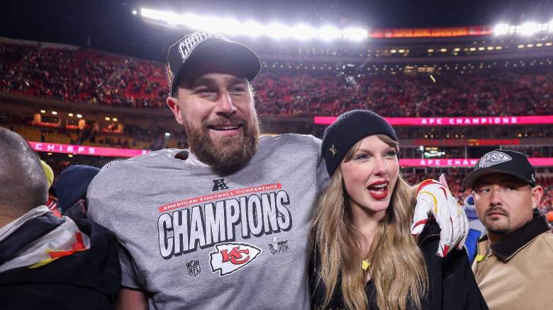 Travis Kelce and Taylor Swift.