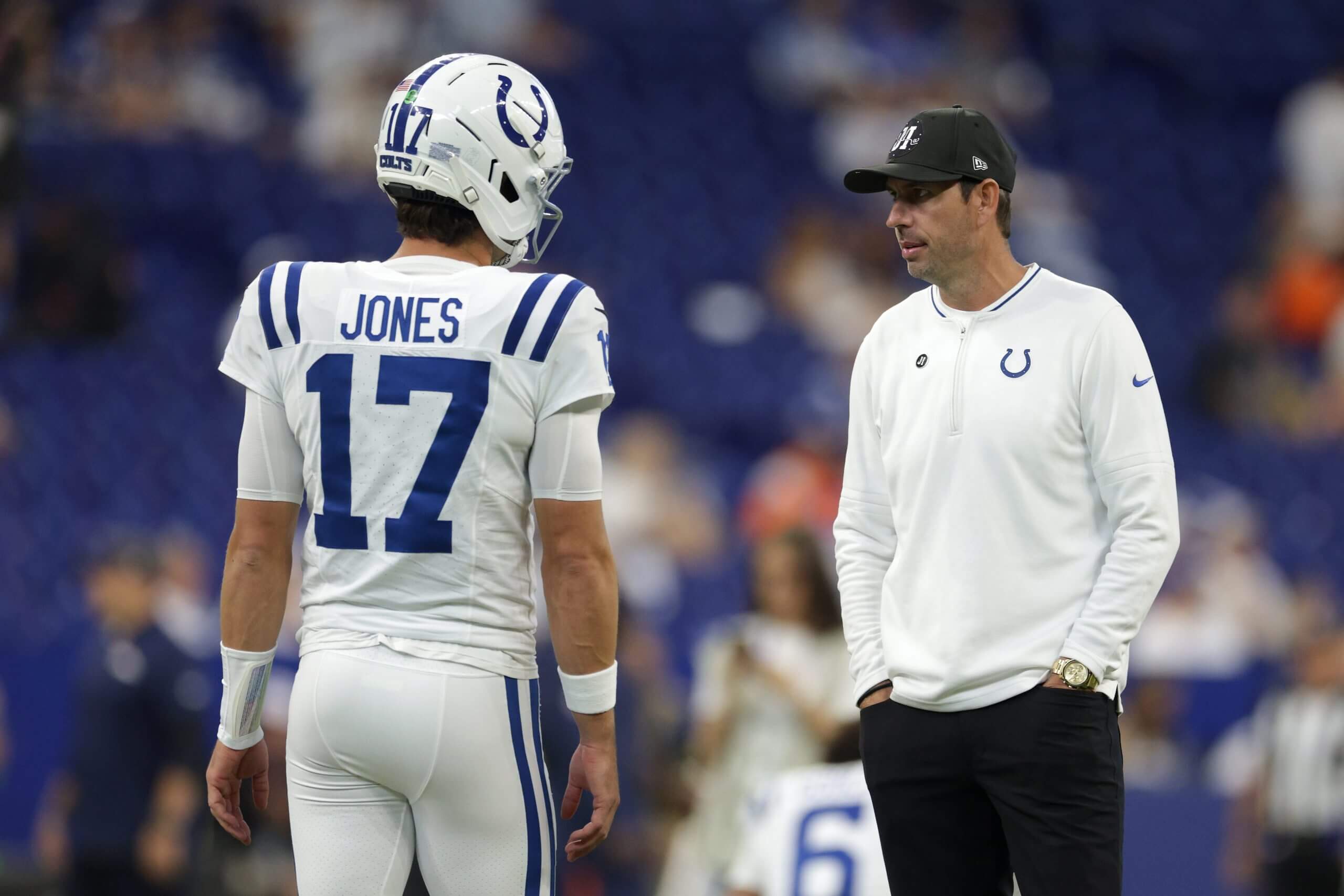 Daniel Jones' working relationship with coach Shane Steichen is a big reason the Colts chose to sign Jones to a new contract. 