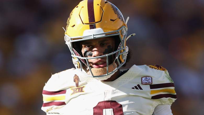 Jordyn Tyson #0 of the Arizona State Sun Devils is a potential Cleveland Browns target