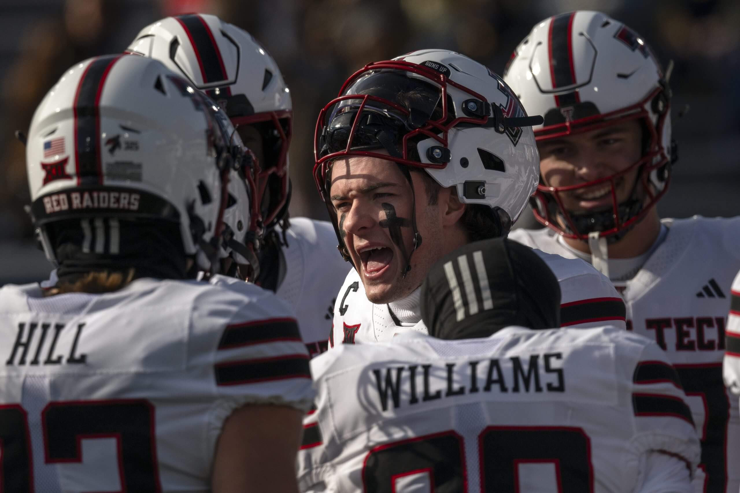 Behren Morton yells to his teammates. 