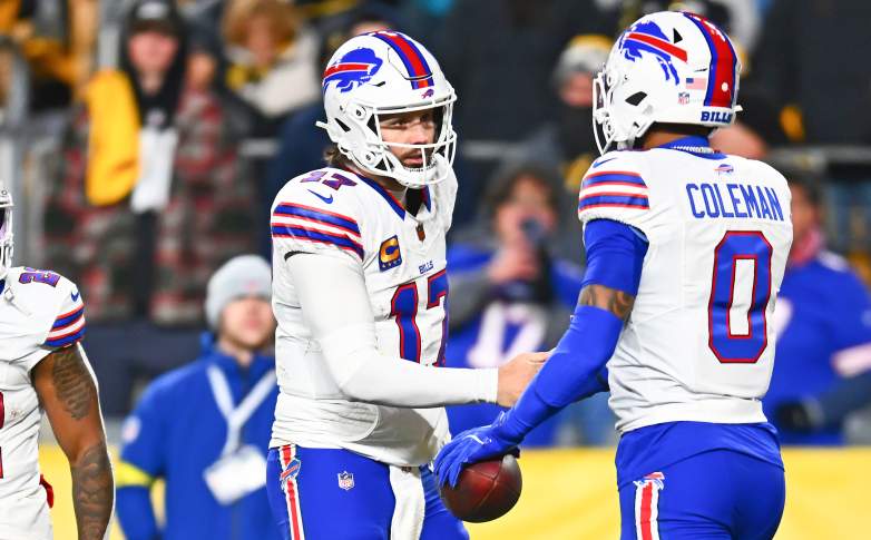 Buffalo Bills QB Josh Allen and WR Keon Coleman