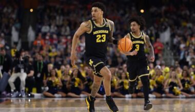 Michigan’s Yaxel Lendeborg wants to play in the title game, but will his body let him?