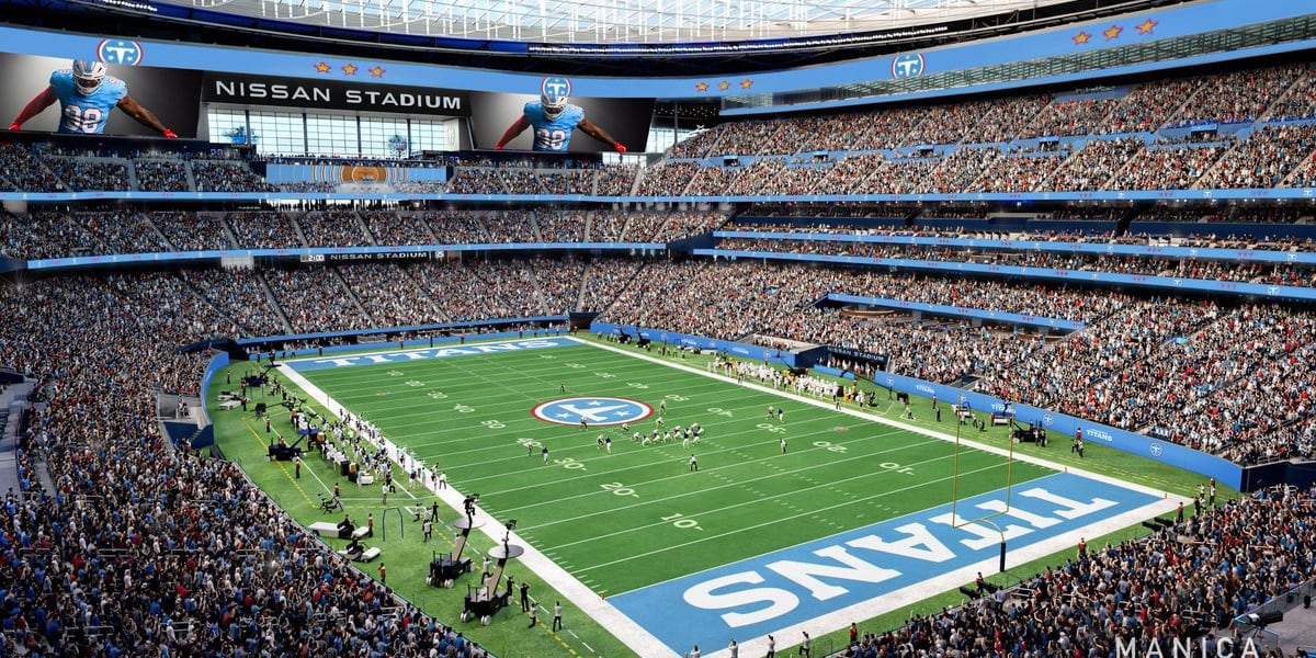 Tennessee Titans unveil sold-out, field-level club for new Nissan Stadium
