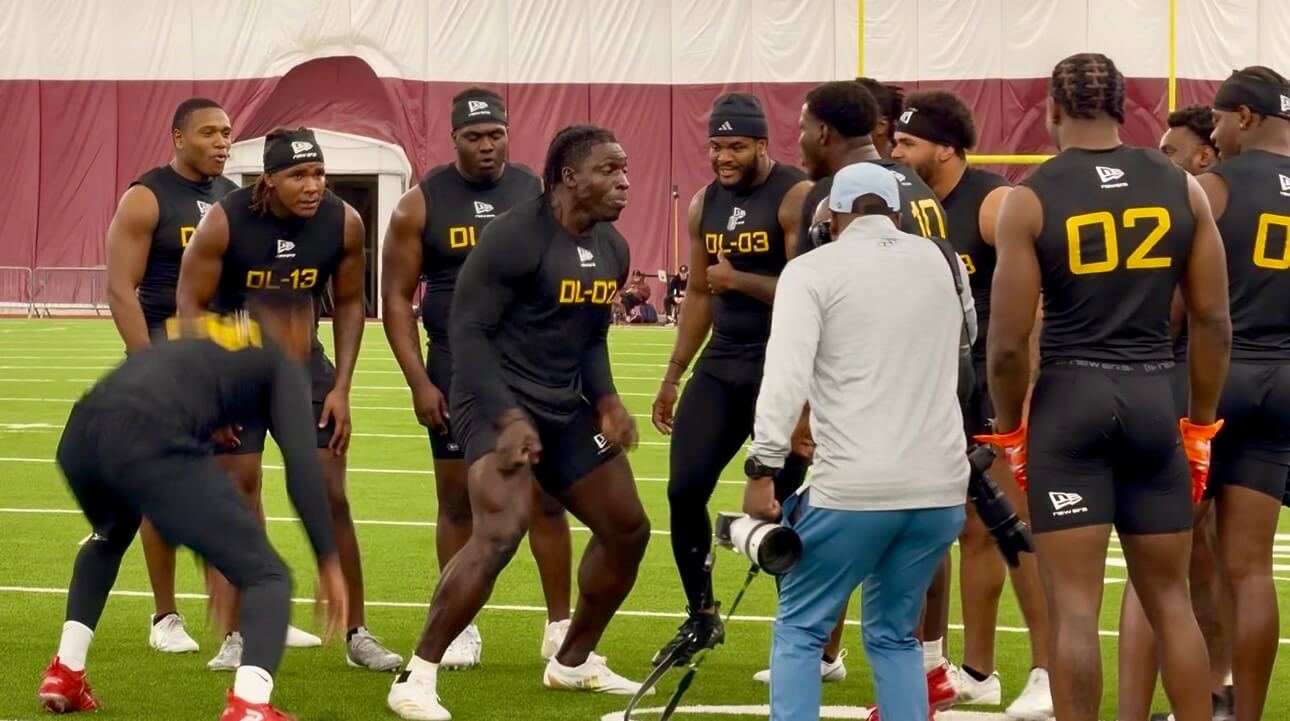 Uar Bernard hypes up his teammates.