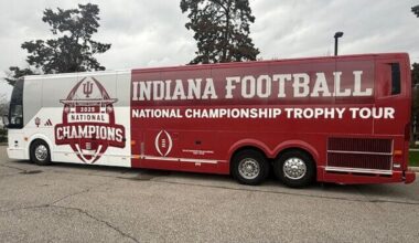 The day Indiana’s national championship trophy tour came to Notre Dame’s backyard