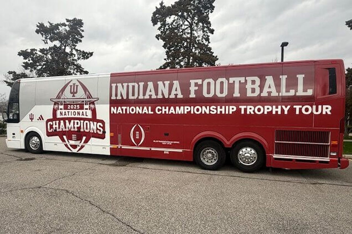 The day Indiana’s national championship trophy tour came to Notre Dame’s backyard