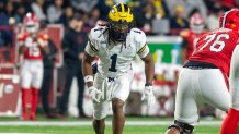 Michigan outside linebacker Jaishawn Barham