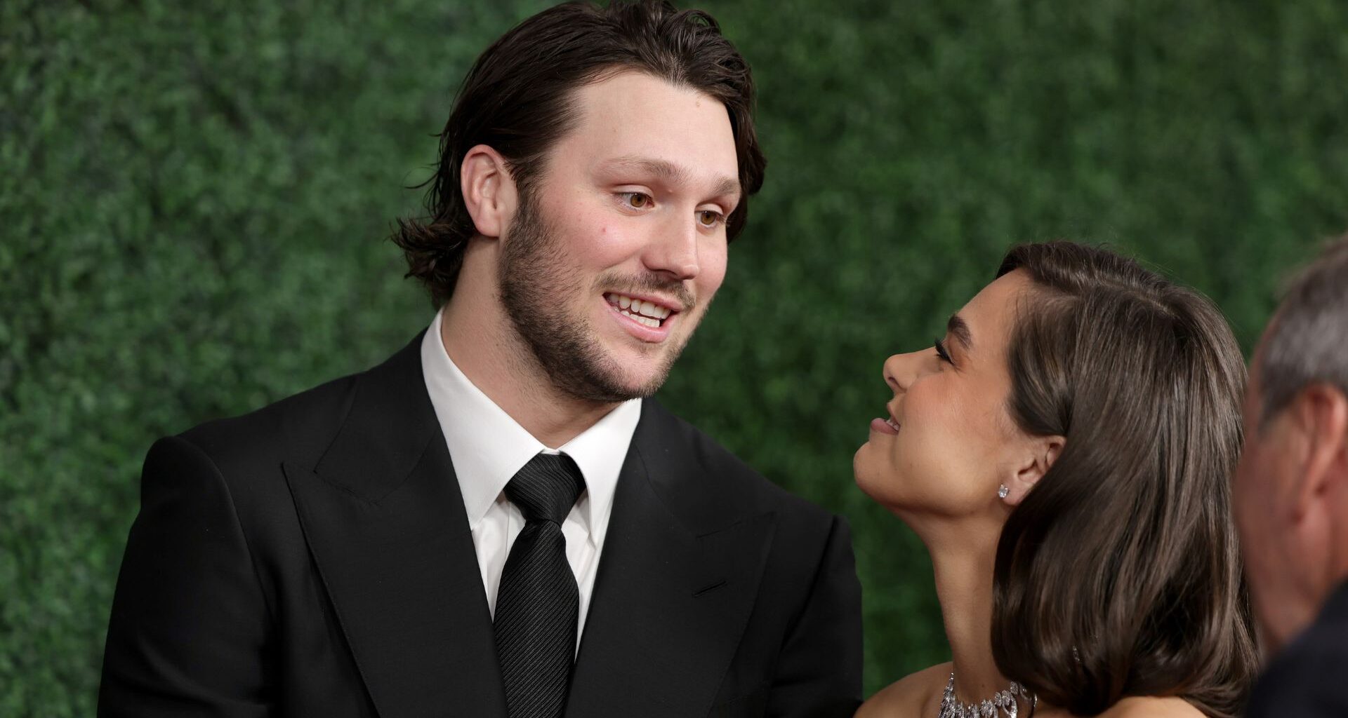 Josh Allen and Hailee Steinfeld attend the 14th Annual NFL Honors at Saenger Theatre on February 06, 2025