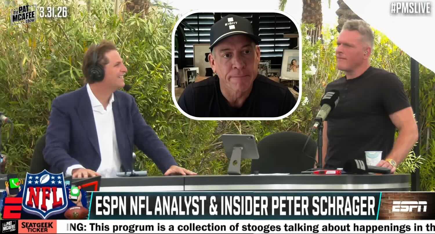 Pat McAfee has noticed Troy Aikman doesn't come on his show