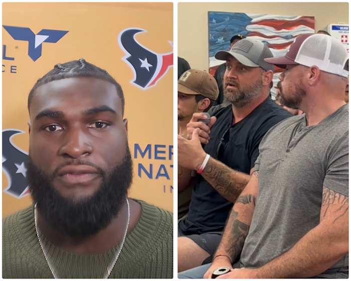 Texans’ Will Anderson Jr. delivers message of faith, support to military veterans at Camp Hope: ‘Means the world to me’