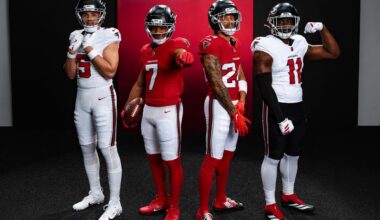 Falcons unveil new uniforms featuring red home jerseys