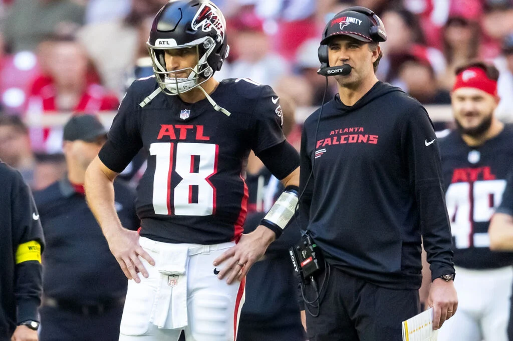 Liam Coen Discusses Bucs Oc Zac Robinson, Baker Mayfield'S Contract Year 3 Bucs Oc Zac Robinson And Falcons Qb Kirk Cousins