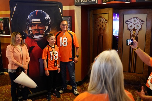 Ryan, Marshall, and Amy Torres of Pueblo, Colorado take a photo prior to the \xe2\x80\x9cNight of Champions\xe2\x80\x9d event in Denver on Wednesday, April 22, 2026. (Photo by Harmon Dobson/The Denver Post)