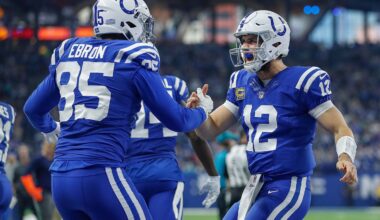 Former Colts QB Andrew Luck and TE Eric Ebron