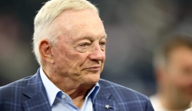 Aug 16, 2025; Arlington, Texas, USA; Dallas Cowboys owner Jerry Jones before the game against the Baltimore Ravens at AT&T Stadium.