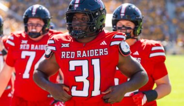 Oct 18, 2025; Tempe, Arizona, USA; Texas Tech Red Raiders linebacker David Bailey (31) against the Arizona State Sun Devils at Mountain America Stadium.