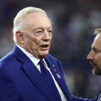 Arlington, Texas, USA; Dallas Cowboys owner Jerry Jones before a game against the Minnesota Vikings at AT&T Stadium.