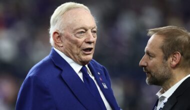 Arlington, Texas, USA; Dallas Cowboys owner Jerry Jones before a game against the Minnesota Vikings at AT&T Stadium.