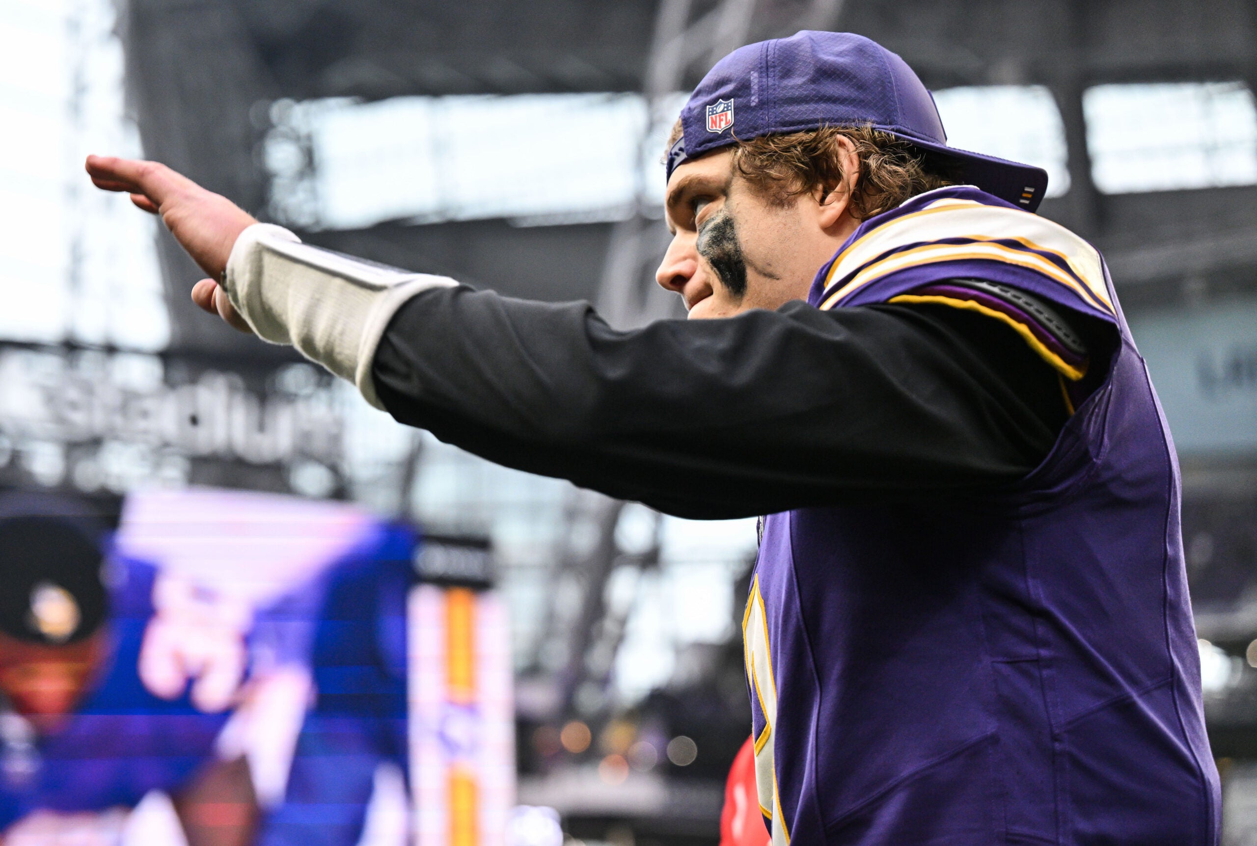 Jan 4, 2026; Minneapolis, Minnesota, USA; Minnesota Vikings quarterback J.J. McCarthy (9) walks off the field after the game against the Green Bay Packers at U.S. Bank Stadium.