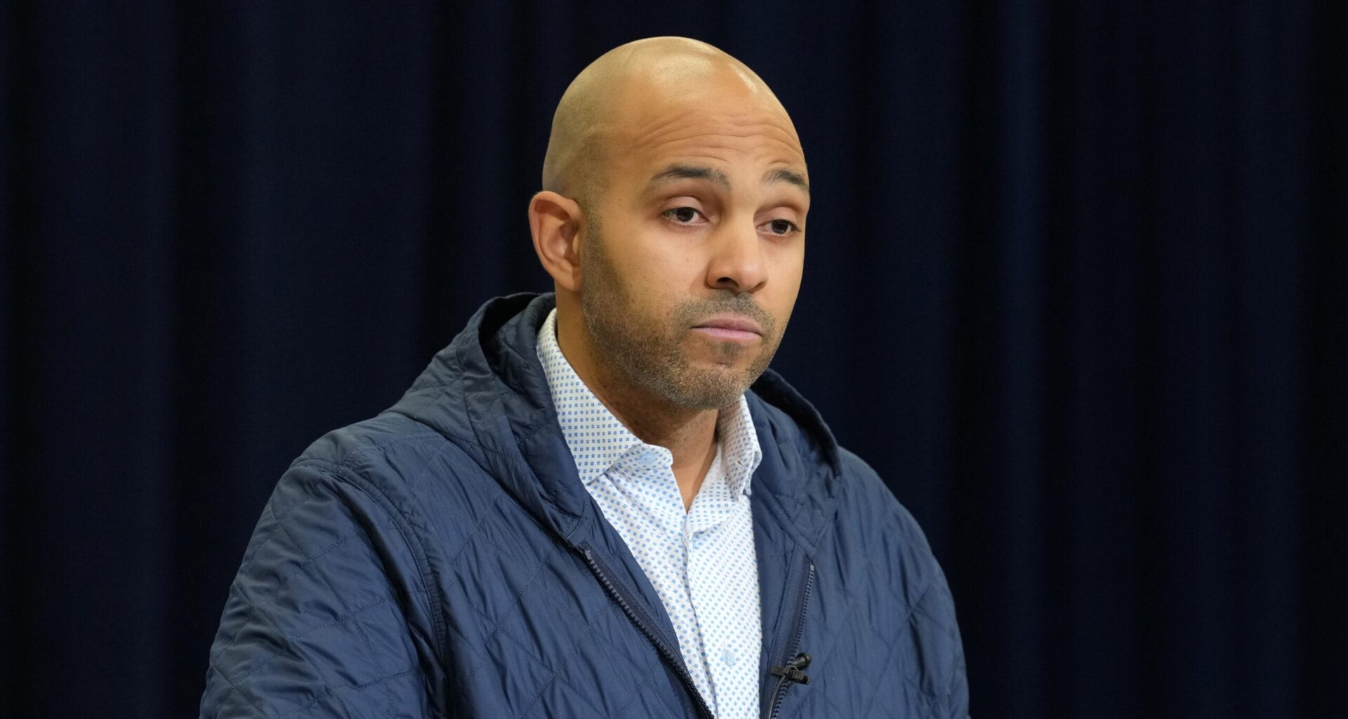 Feb 24, 2026; Indianapolis, IN, USA; Atlanta Falcons general manager Ian Cunningham speaks at the NFL Scouting Combine at the Indiana Convention Center.