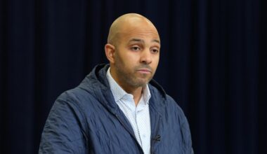 Feb 24, 2026; Indianapolis, IN, USA; Atlanta Falcons general manager Ian Cunningham speaks at the NFL Scouting Combine at the Indiana Convention Center.