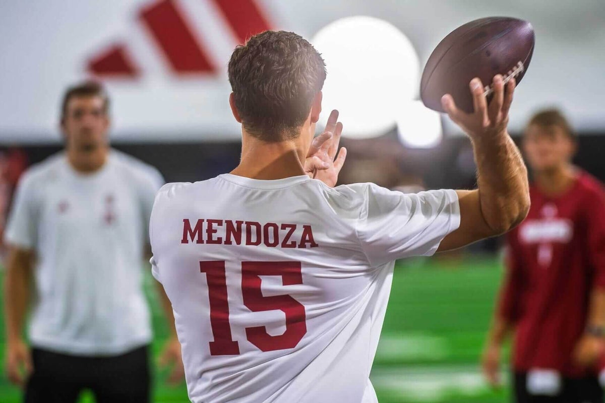 Fernando Mendoza did his pro day his way — the Raiders captured it all on camera