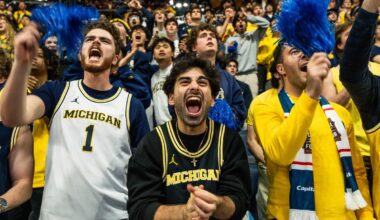 Who’s got it better than Michigan? Fans in Ann Arbor celebrate a rare run of championships