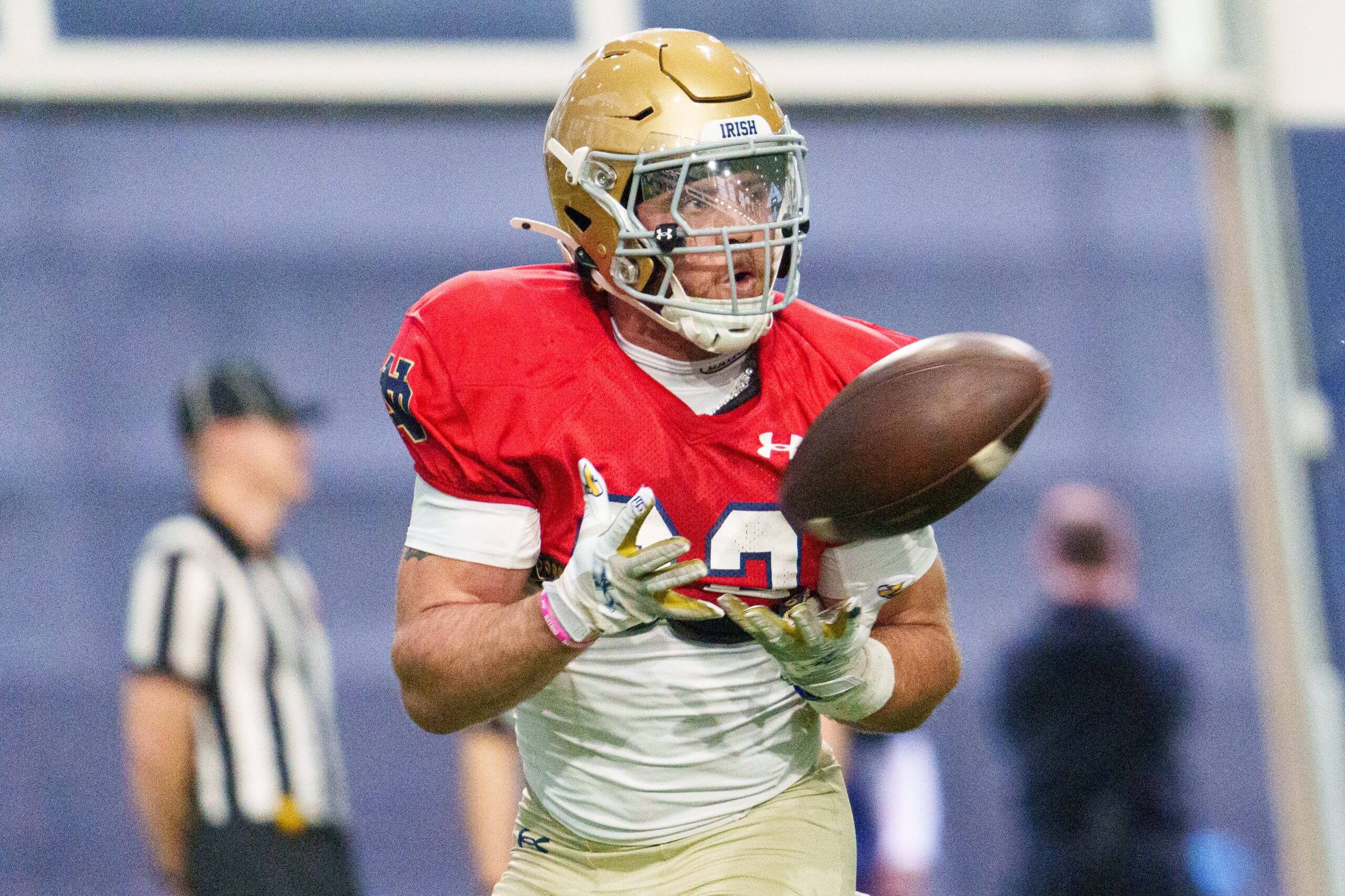 Aneyas Williams catches a pass.