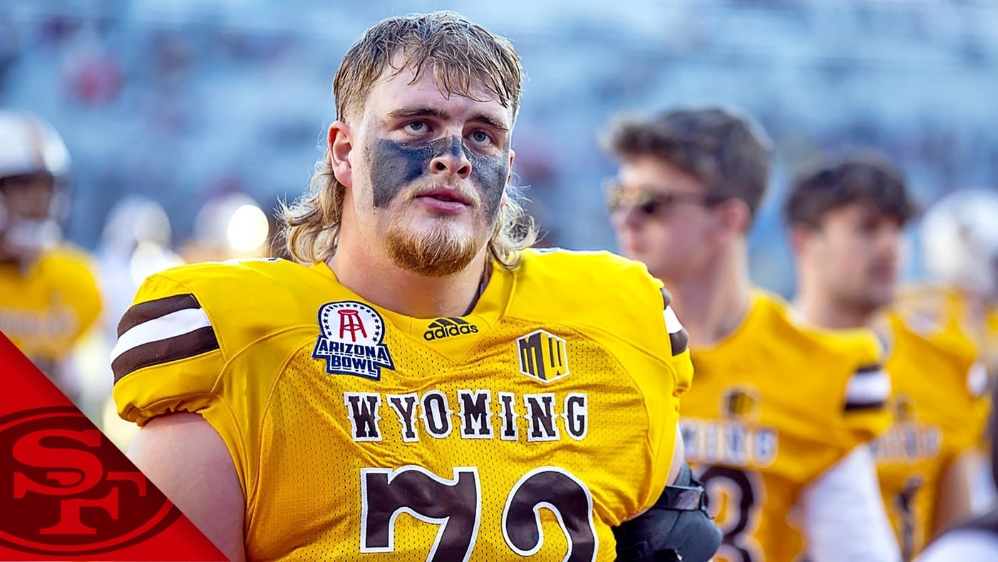 49ers met with Wyoming OL Caden Barnett at pro day