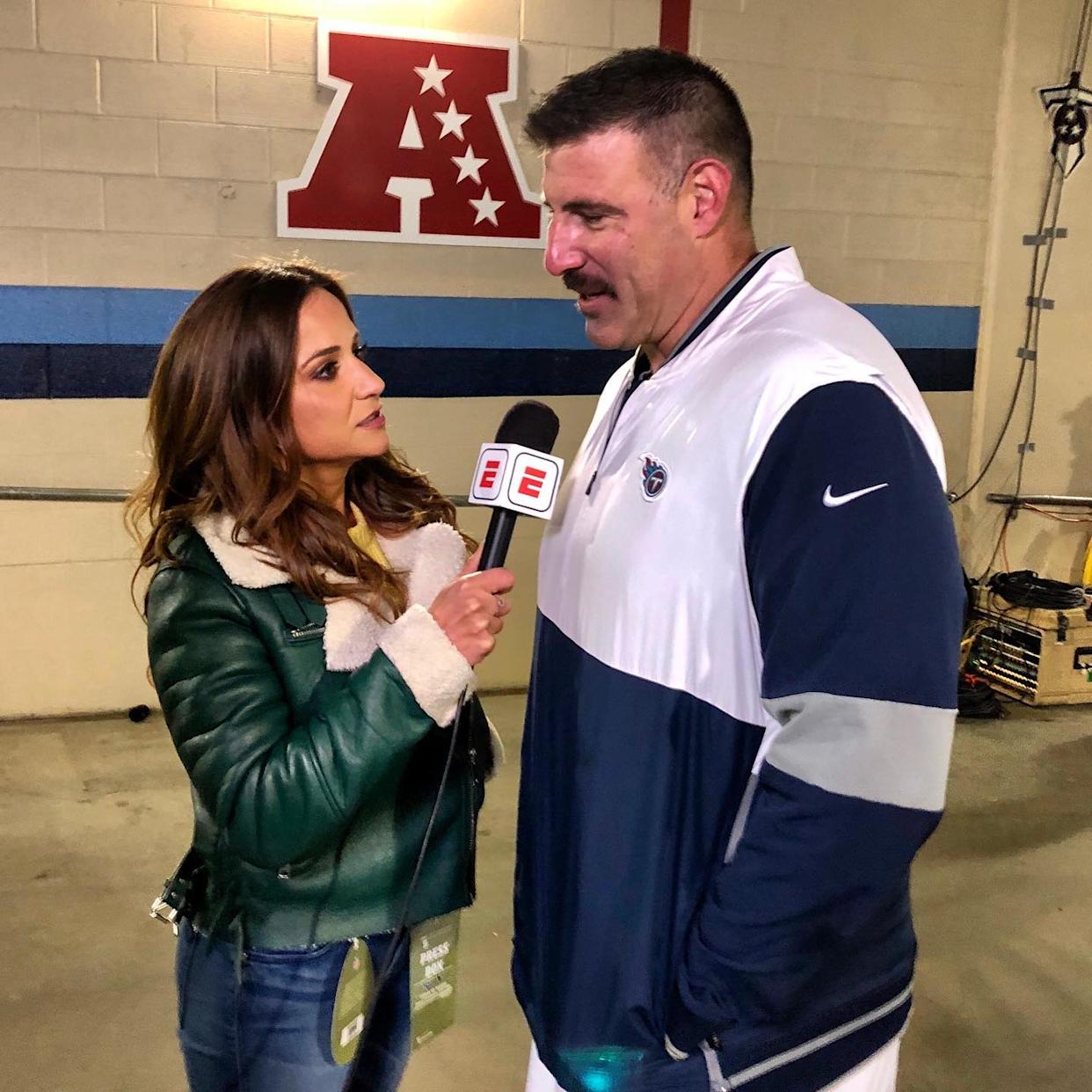 Russini began covering Vrabel’s career closely in 2018 when she was ESPN’s Tennessee Titans beat reporter and he was the head coach. Dianna Russini/Instagram