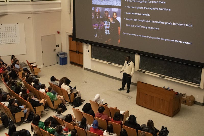 ‘What Is Failing Again:' Jalyx Hunt Talks Perseverance, Mental Health at Last Lecture