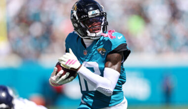 Jacksonville Jaguars wide receiver Travis Hunter
