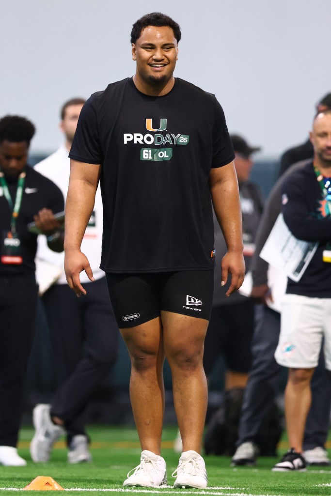 Francis Mauigoa at Miami Pro Day