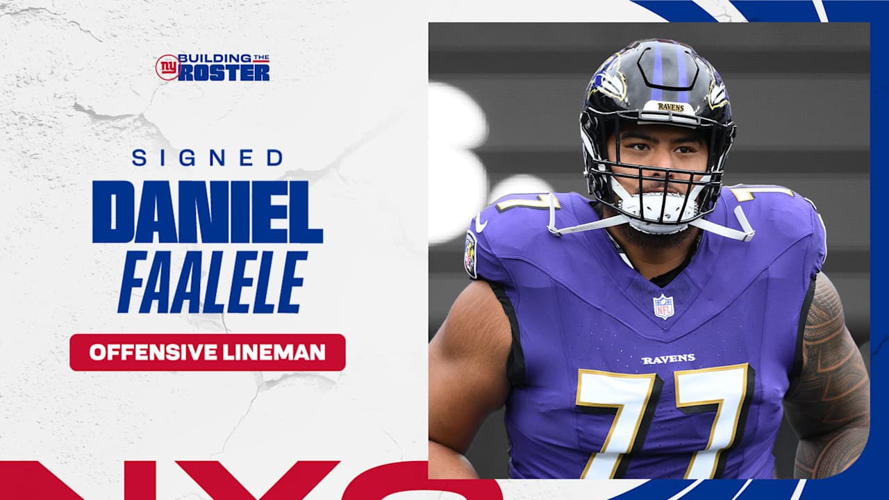 Giants sign former Ravens OL Daniel Faalele