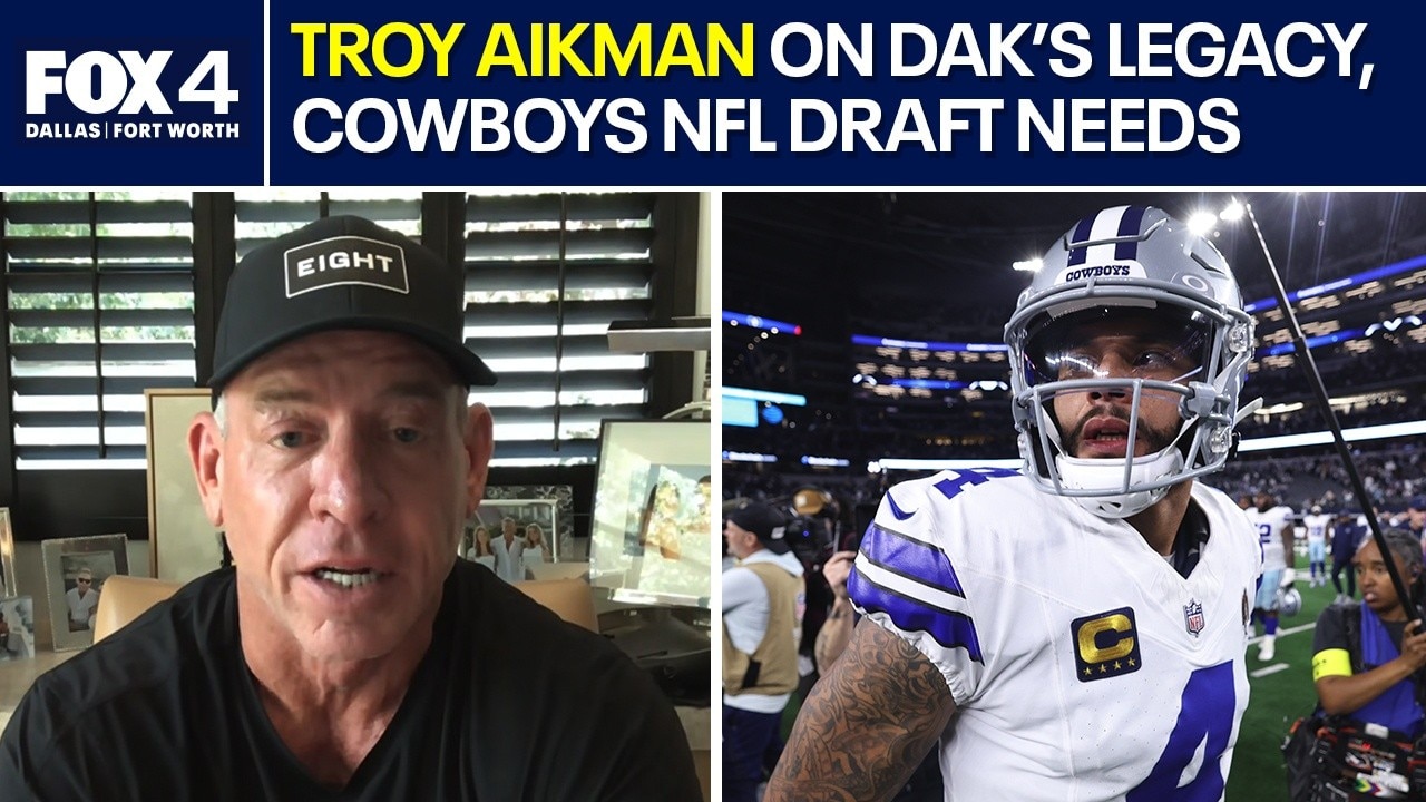 Troy Aikman talks Cowboys NFL Draft needs, Dak's legacy