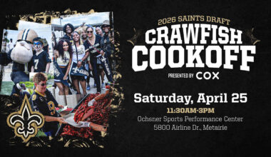 New Orleans Saints partner with Cox to host 2026 NFL Draft 'Crawfish Cook-Off' Competition at Ochsner Sports Performance Center