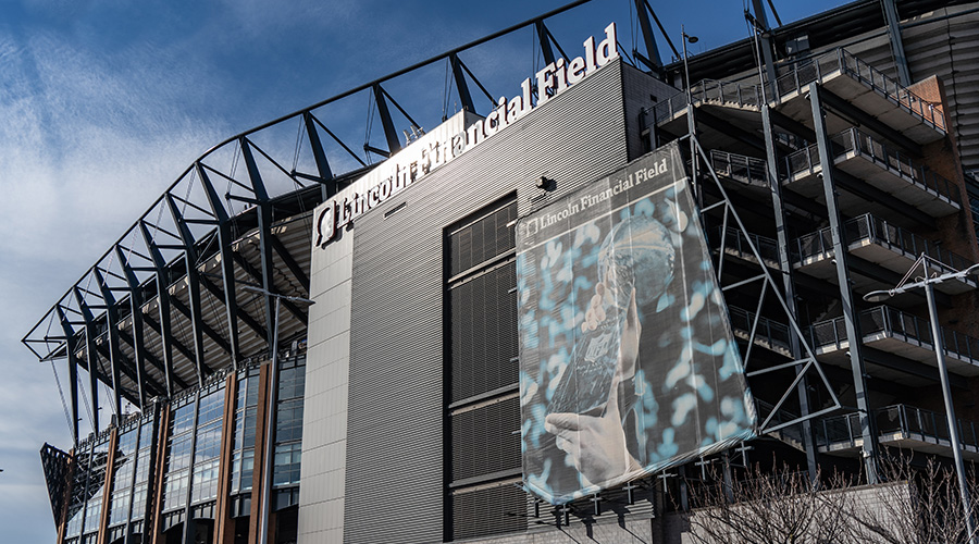 Philadelphia, Pennsylvania-January 28, 2023: Lincoln Financial Field is located in South Philly.